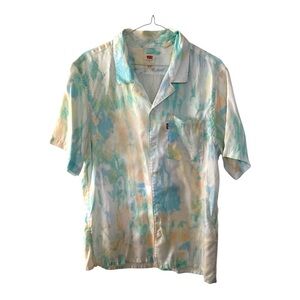 Levi's Men’s Beachy Surfer Camp Shirt Light Multicolour Button Up Size Small